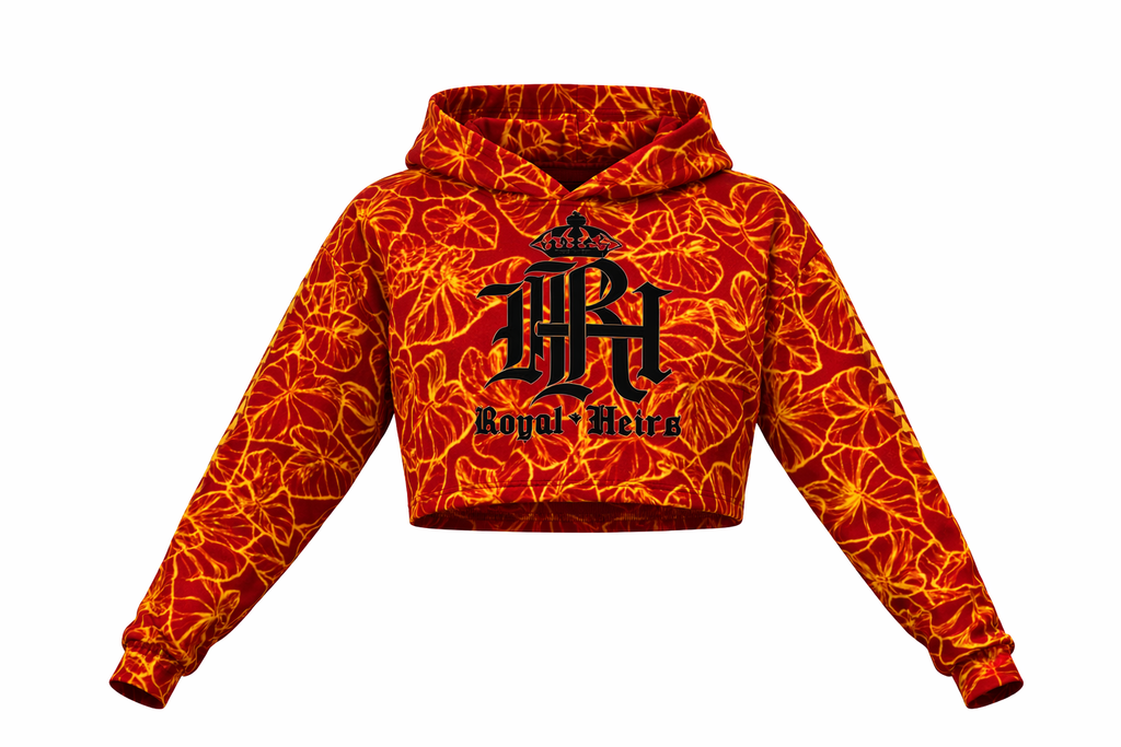 Royal Kalo Crop Hoodie