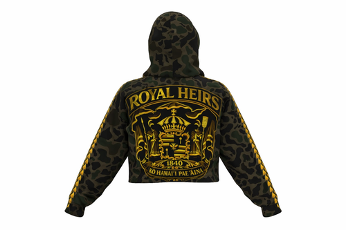 Island camo crop hoodie