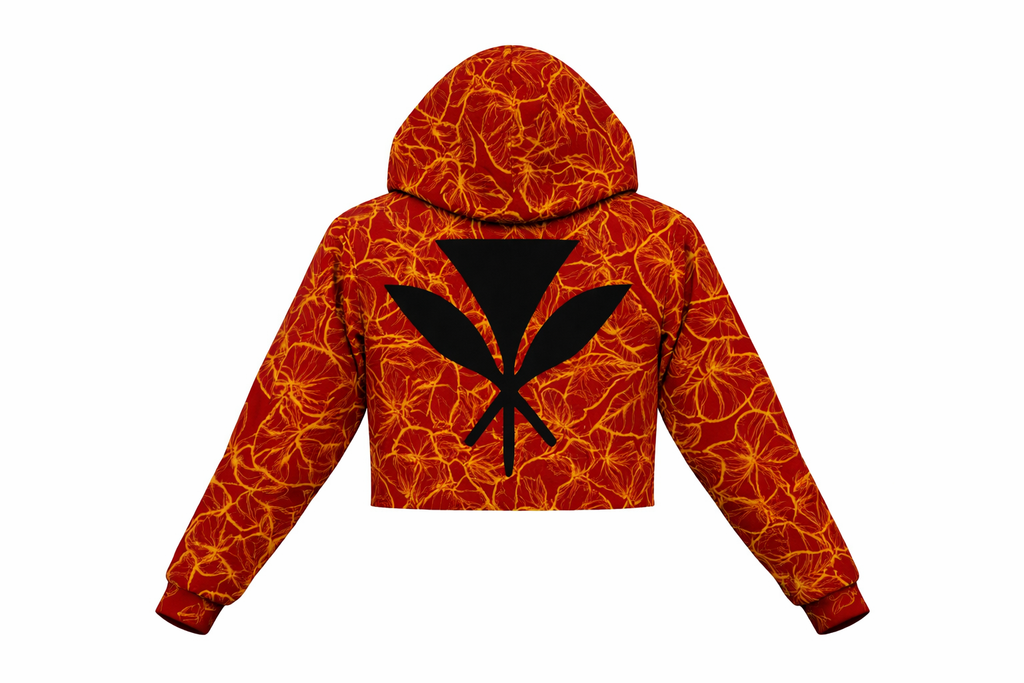 Royal Kalo Crop Hoodie