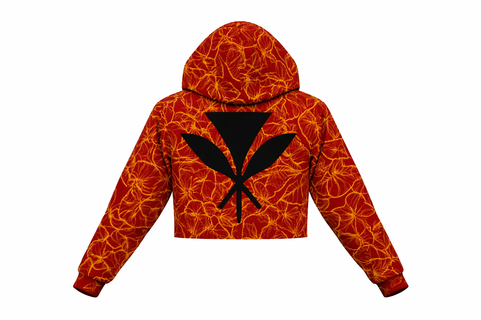 Royal Kalo Crop Hoodie