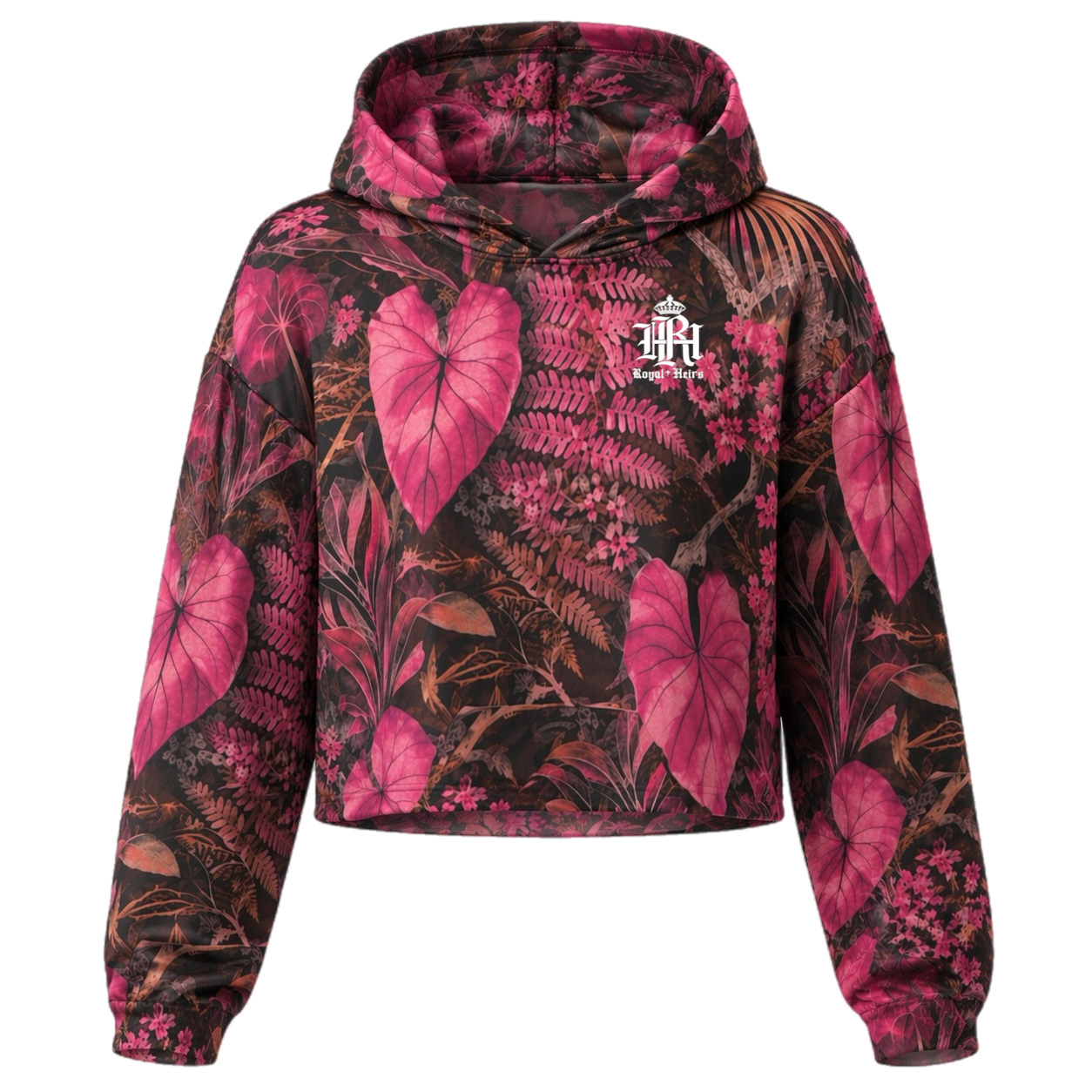 Pink Kalo Camo Crop Hoodie