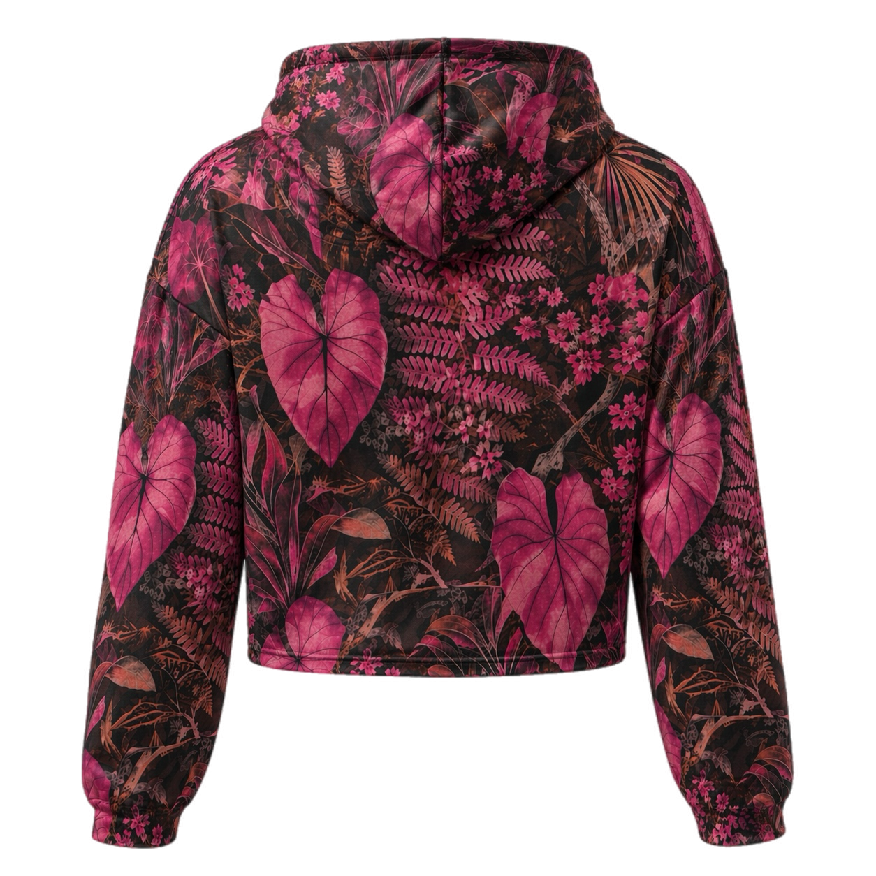 Pink Kalo Camo Crop Hoodie