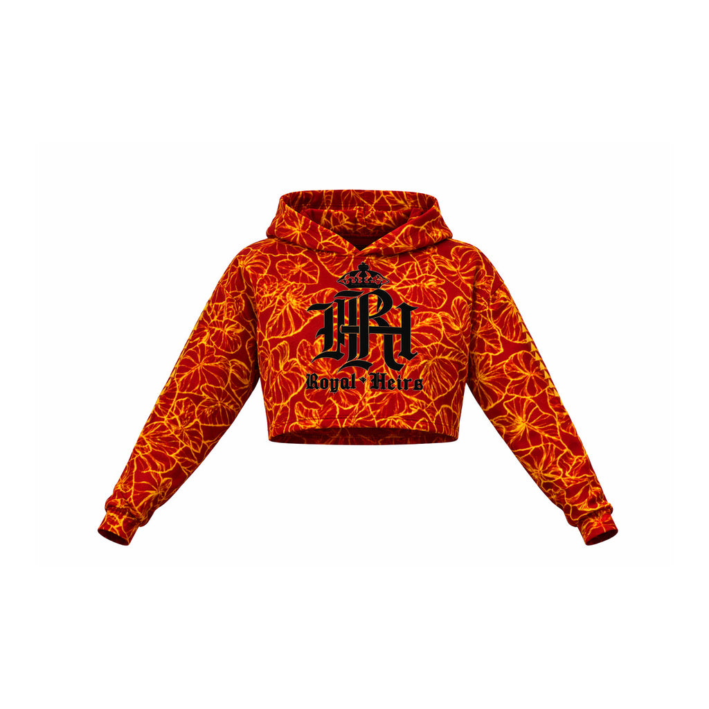 Royal Kalo Crop Hoodie