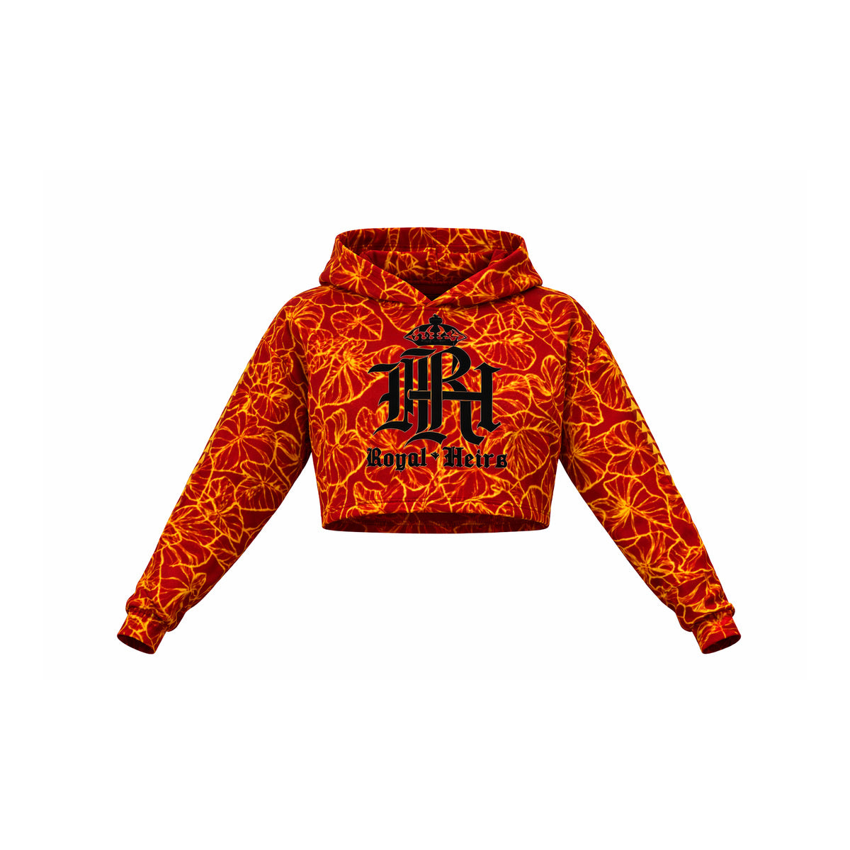 Royal Kalo Crop Hoodie